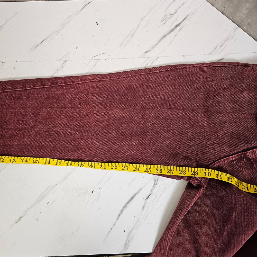 Vintage 90s GSAF High Waist Mom Jeans Burgundy Red Tapered Leg Denim Mexico Sz 6 - Picture 14 of 14